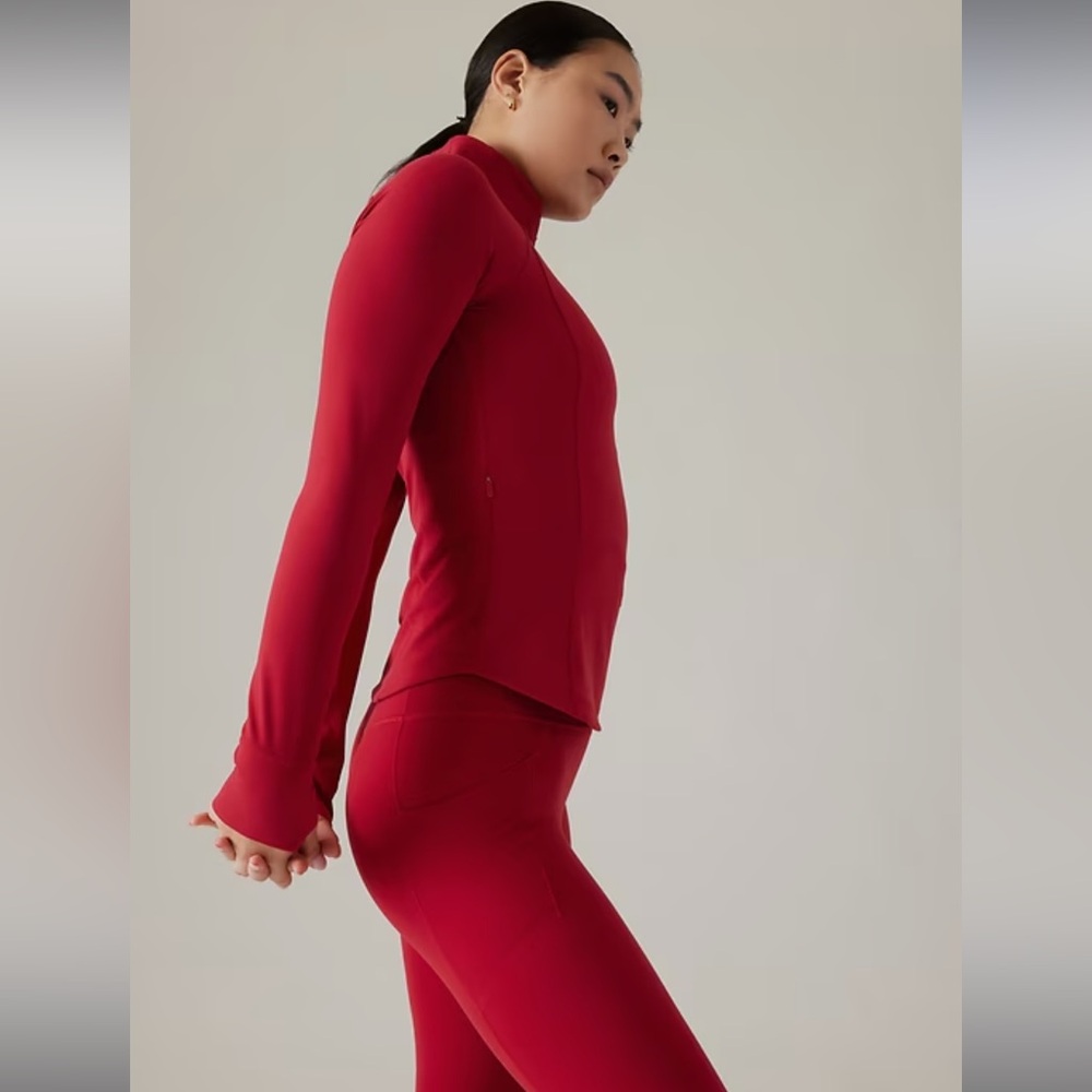 Athleta Salutation Half Zip Small - image 6